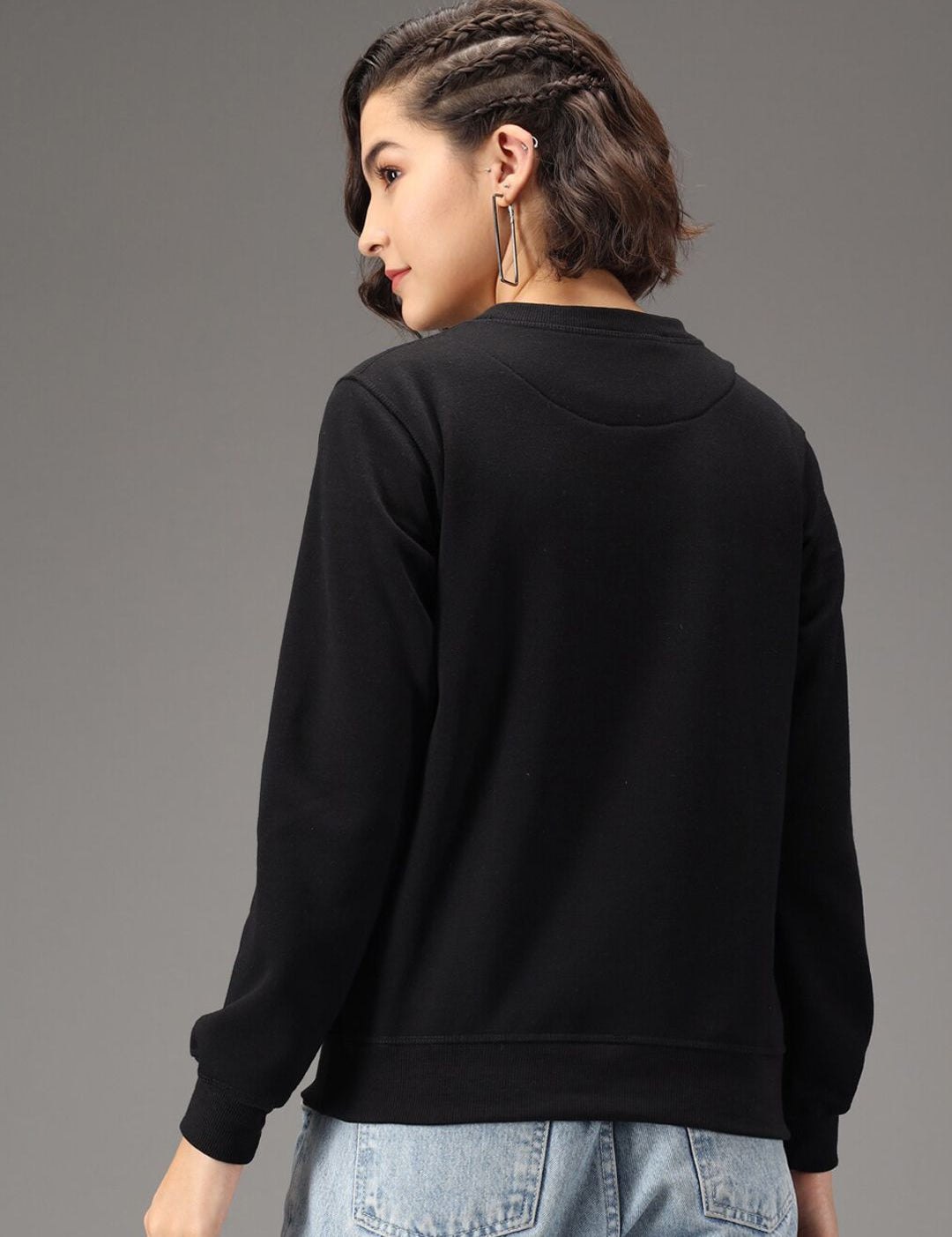 Kotty Women Black Printed Sweatshirt