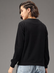 Kotty Women Black Printed Sweatshirt