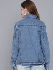 Kotty Women Blue Denim Jacket