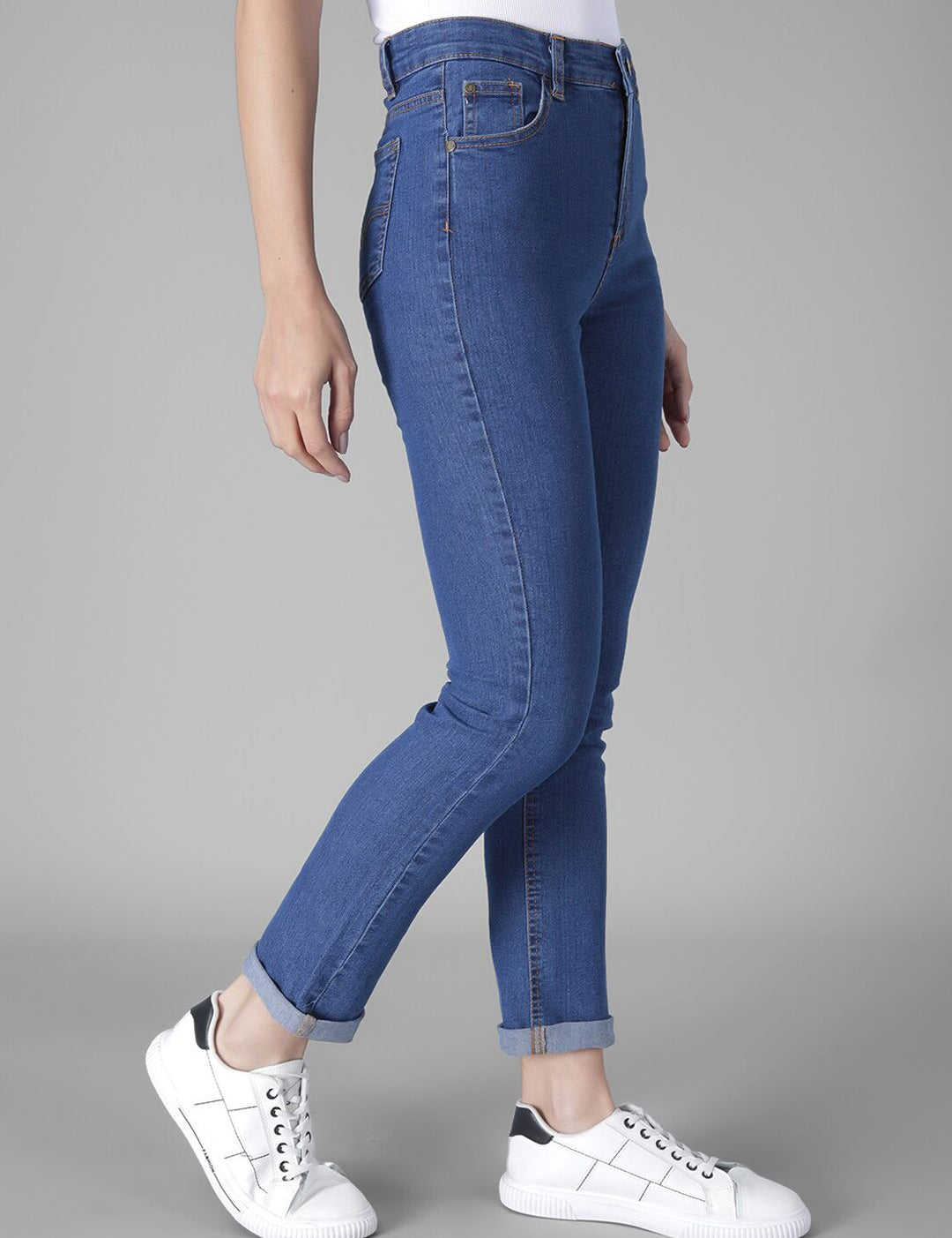 Kotty Women Blue Skinny Fit High-Rise Clean Look Jeans