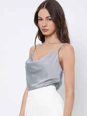 Kotty Cowl Neck Satin Top
