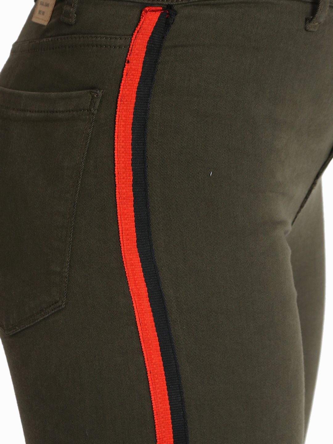 Kotty Women Olive Green Skinny Fit High-Rise Clean Look Jeans