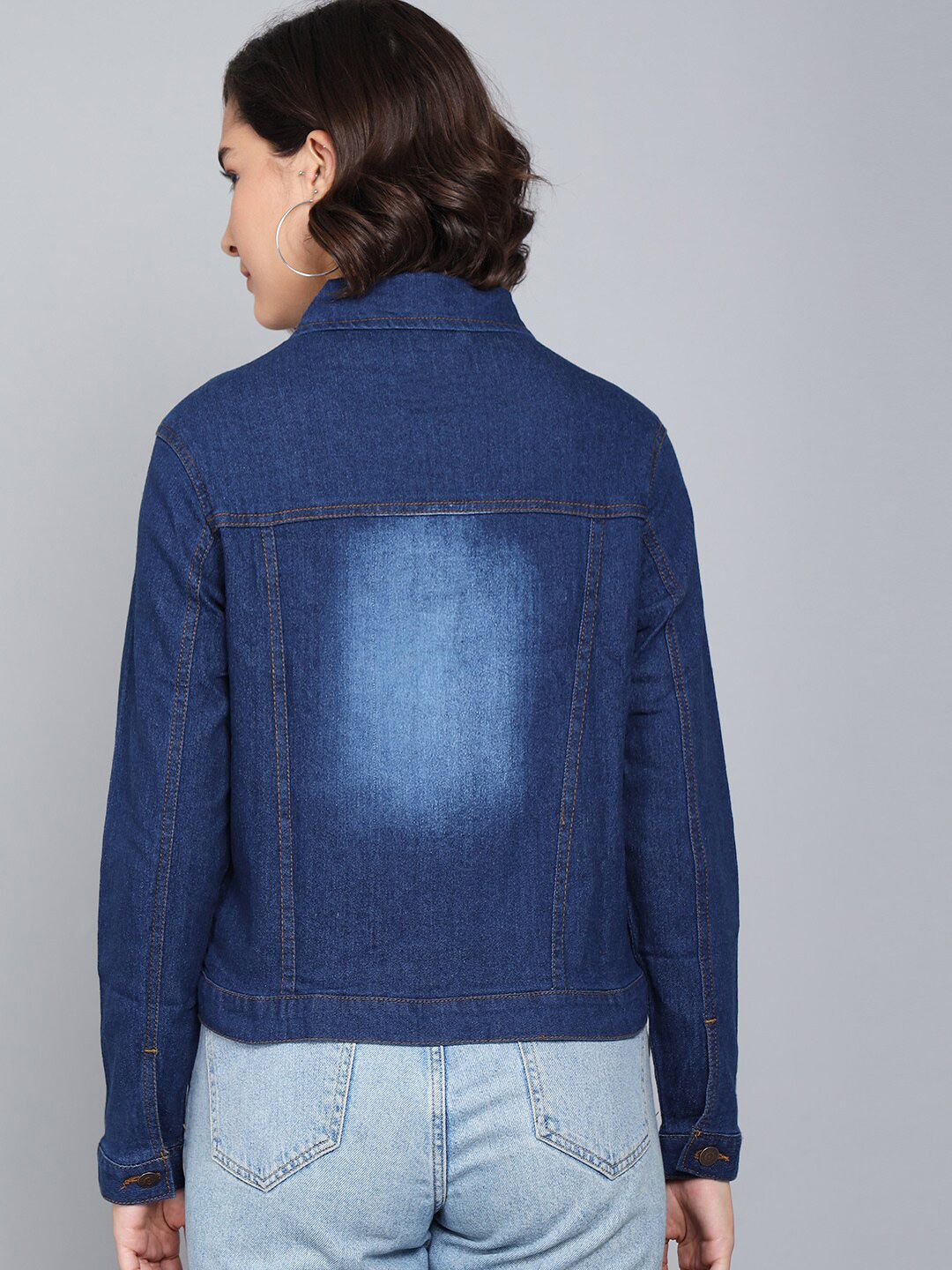 Kotty Women Blue Washed Denim Jacket