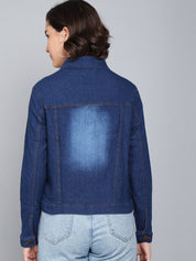 Kotty Women Blue Washed Denim Jacket