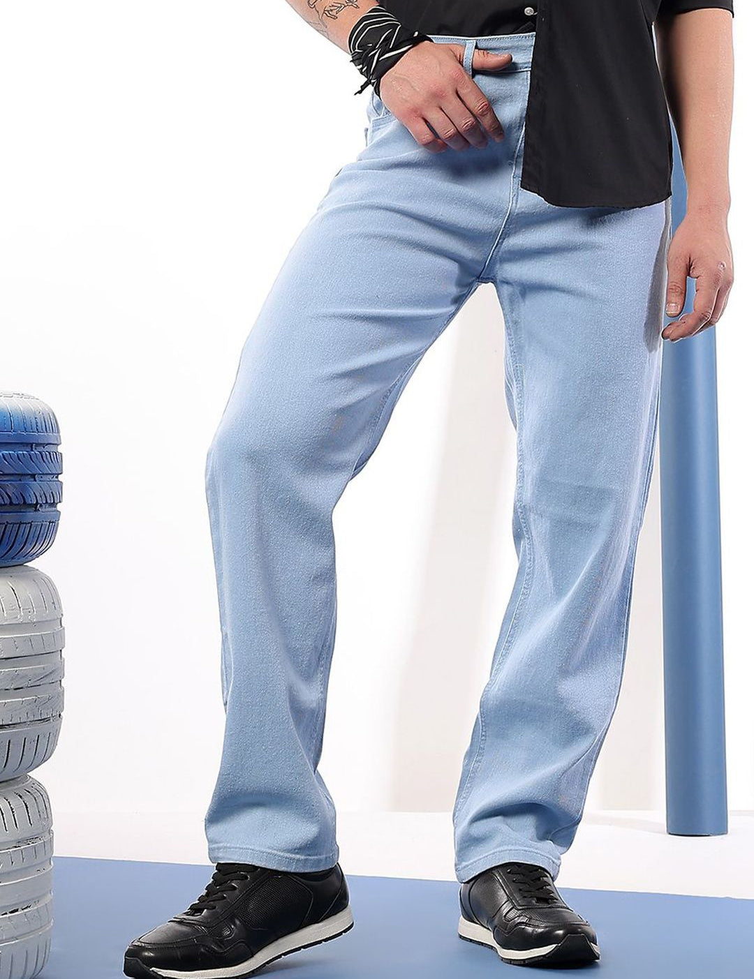 Kotty Men Comfort Regular Fit Mid-Rise Stretchable Jeans