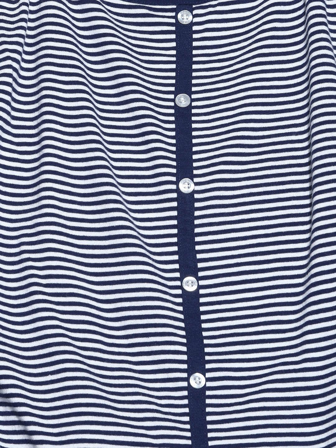 Kotty White & Navy Striped Lounge Set