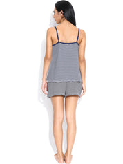 Kotty White & Navy Striped Lounge Set