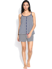 Kotty White & Navy Striped Lounge Set