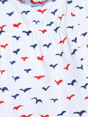 Kotty Off-White Printed Lounge Set