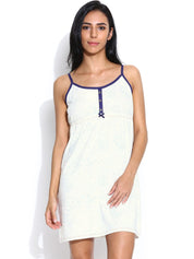 Kotty Off-White Printed Nightdress