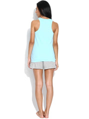 Kotty Blue & Grey Melange Lounge Set KTTSET32