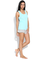 Kotty Blue & Grey Melange Lounge Set KTTSET32