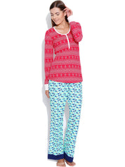 Kotty Multicoloured Printed Lounge Pants KTTPAIZAMA06