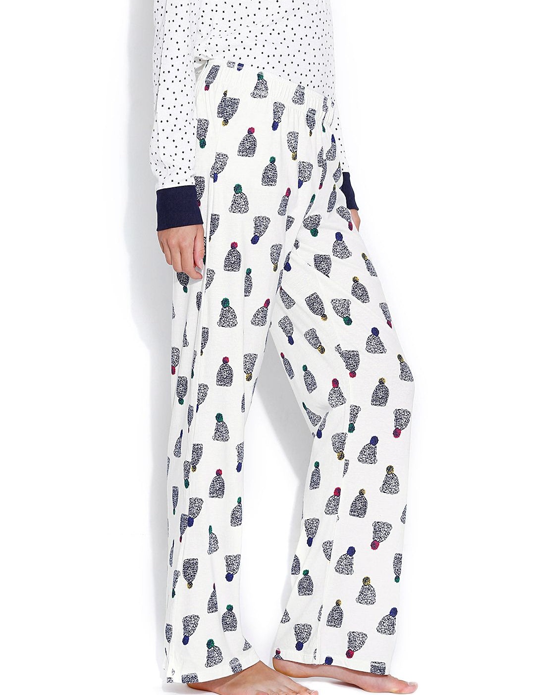 Kotty Off-White Printed Lounge Pants KTTPAIZAMA11