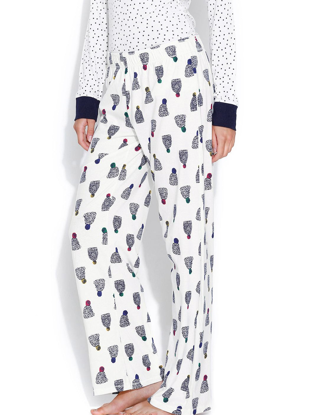 Kotty Off-White Printed Lounge Pants KTTPAIZAMA11