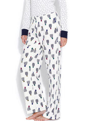 Kotty Off-White Printed Lounge Pants KTTPAIZAMA11