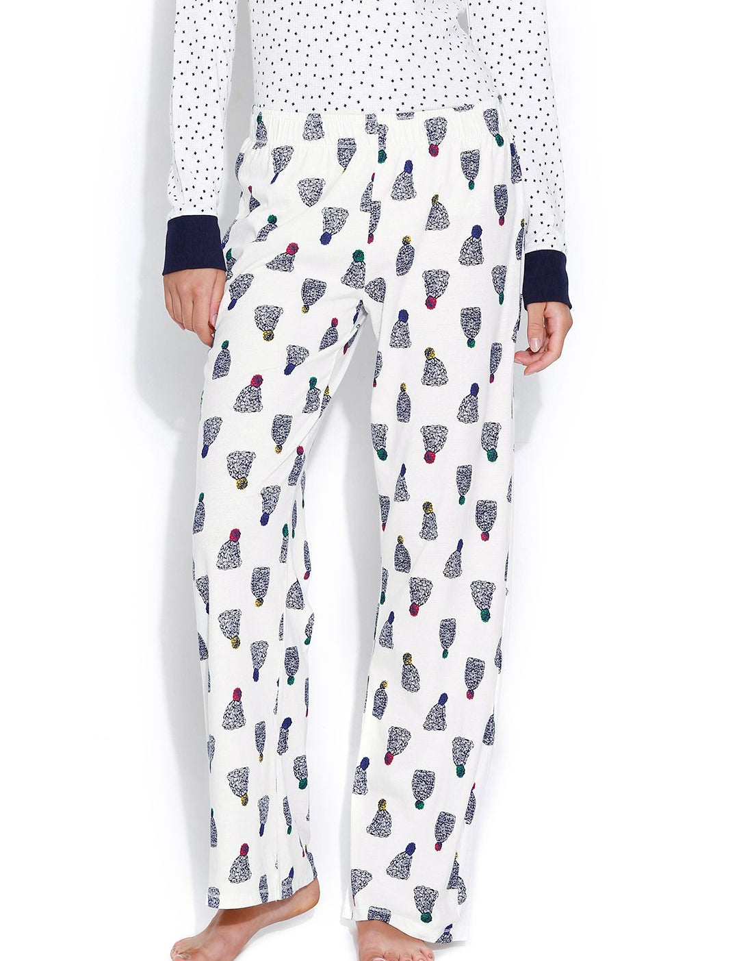 Kotty Off-White Printed Lounge Pants KTTPAIZAMA11