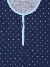 Kotty Navy Printed Lounge Top