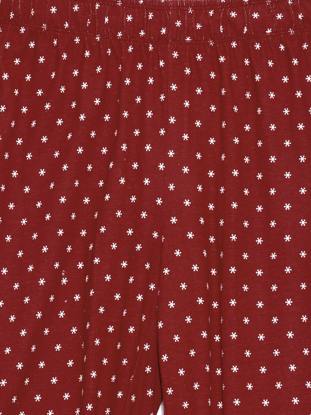 Kotty Maroon Printed Lounge Pants KTTPAIZAMA07