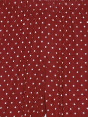 Kotty Maroon Printed Lounge Pants KTTPAIZAMA07