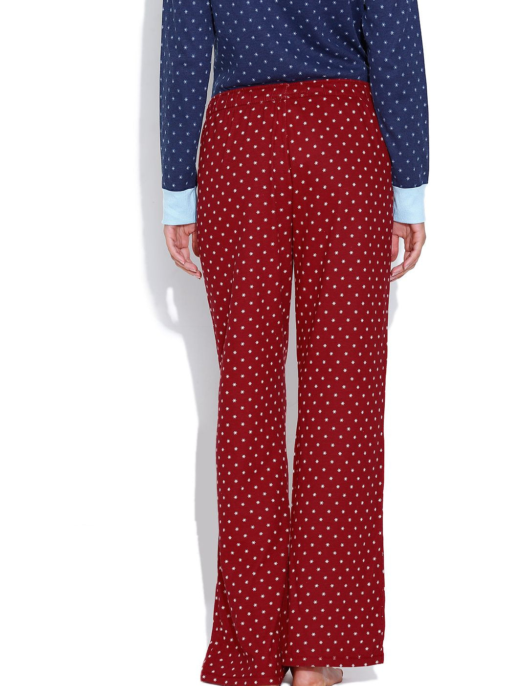 Kotty Maroon Printed Lounge Pants KTTPAIZAMA07