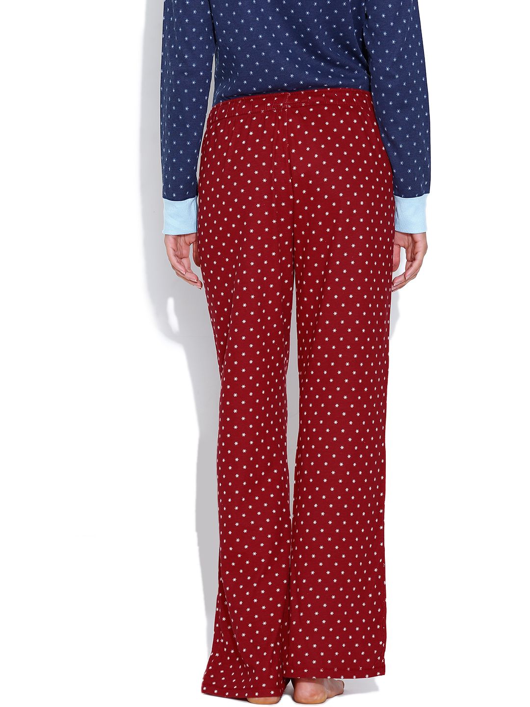 Kotty Maroon Printed Lounge Pants KTTPAIZAMA07