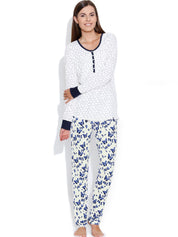 Kotty Off-White Butterfly Print Lounge Pants KTTPAIZAMA10