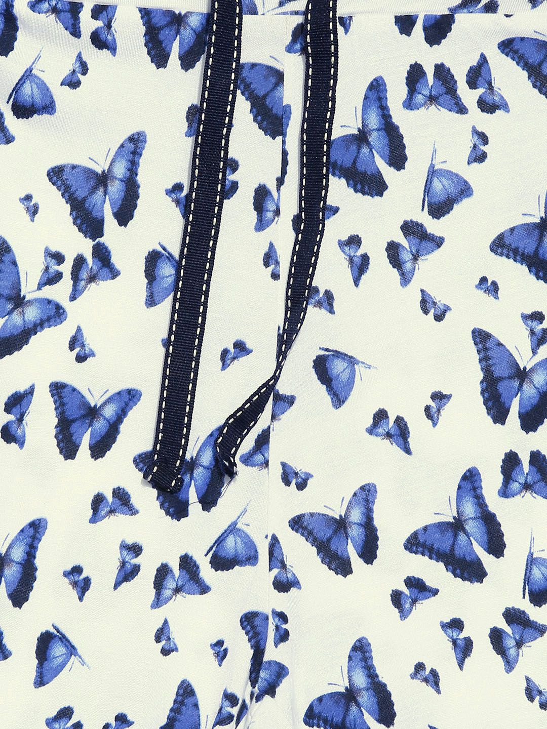 Kotty Off-White Butterfly Print Lounge Pants KTTPAIZAMA10