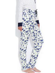 Kotty Off-White Butterfly Print Lounge Pants KTTPAIZAMA10
