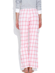 Kotty Off-White & Pink Checked Lounge Pants KTTPAIZAMA09