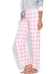 Kotty Off-White & Pink Checked Lounge Pants KTTPAIZAMA09