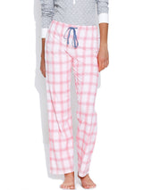 Kotty Off-White & Pink Checked Lounge Pants KTTPAIZAMA09
