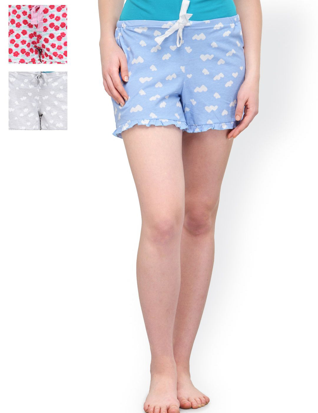 Kotty Pack of 3 Printed Sleep Shorts KTT3PC