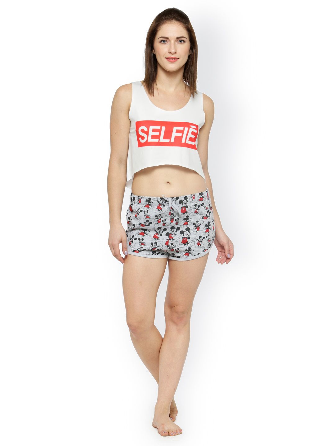 Kotty Pack of 2 Grey Printed Sleep Shorts KTT2PCSLEEPSHORTSSET34