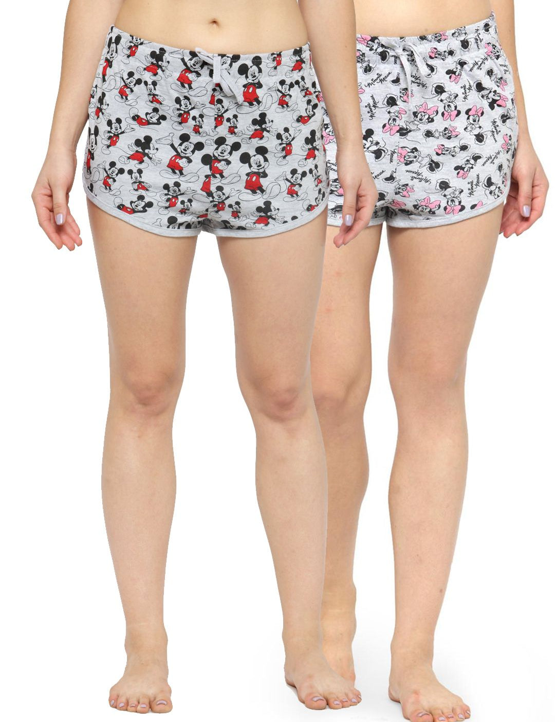 Kotty Pack of 2 Grey Printed Sleep Shorts KTT2PCSLEEPSHORTSSET34