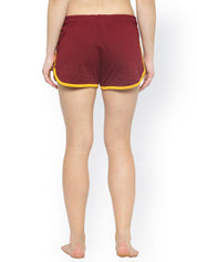 Kotty Pack of 2 Printed Maroon Sleep Shorts KTT2PCSLEEPSHORTSSET27