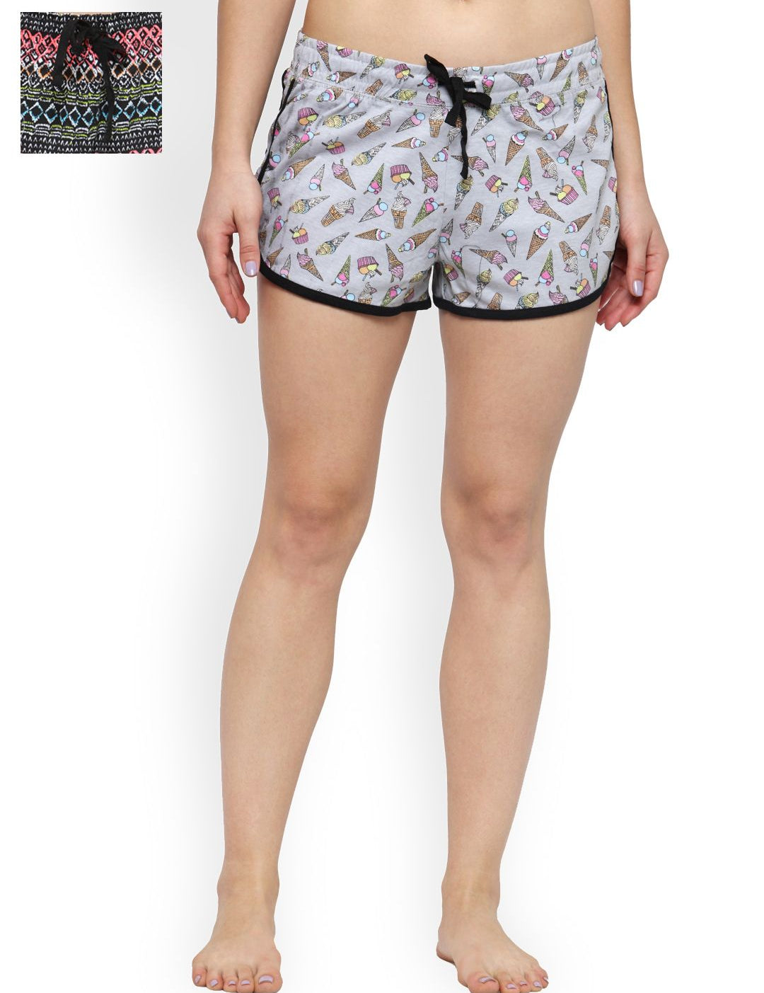 Kotty Multicoloured Pack Of 2 Printed Sleep Shorts KTT2PCSLEEPSHORTSSET17