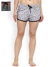 Kotty Multicoloured Pack Of 2 Printed Sleep Shorts KTT2PCSLEEPSHORTSSET17
