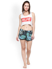 Kotty Blue, Black & Sea Green Pack Of 2 Sleep Shorts KTT2PCSLEEPSHORTSSET18