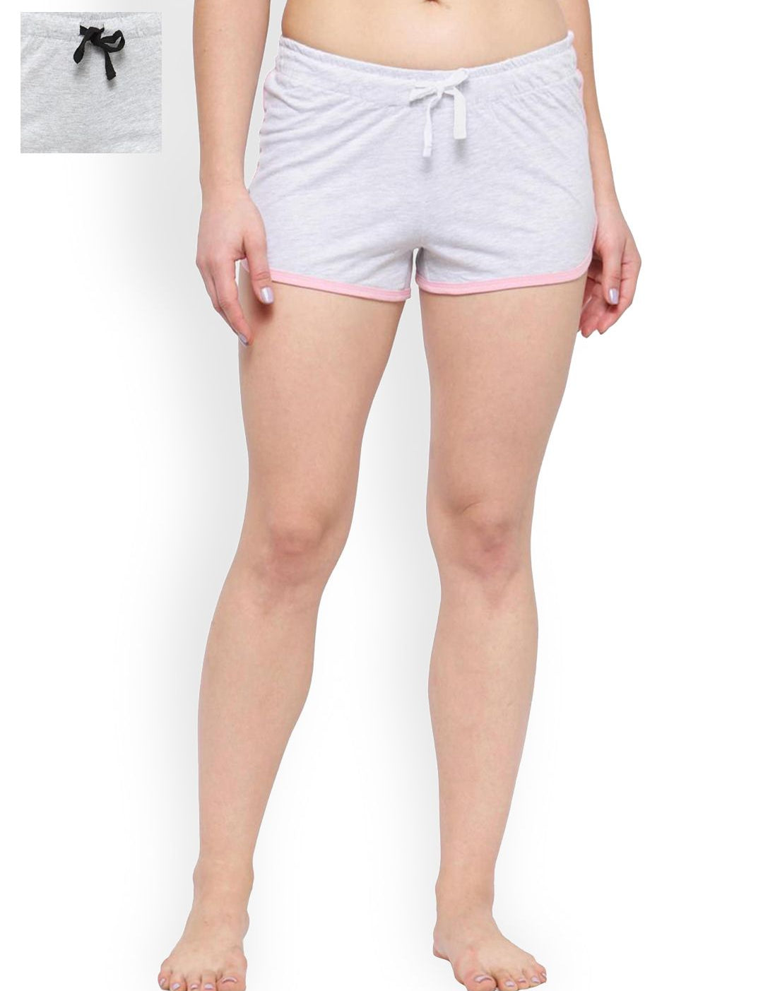 Kotty Grey & White Pack Of 2 Sleep Shorts KTT2PCSLEEPSHORTSSET22