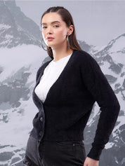 Kotty Women Ribbed V-Neck Sweaters