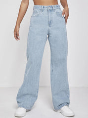 Kotty Women Jean Straight Fit High-Rise Clean Look Stretchable Jeans