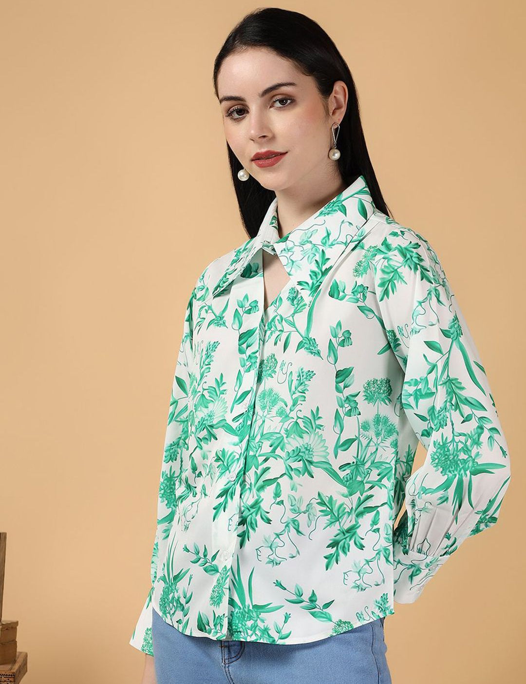 Kotty Floral Print Cotton Top