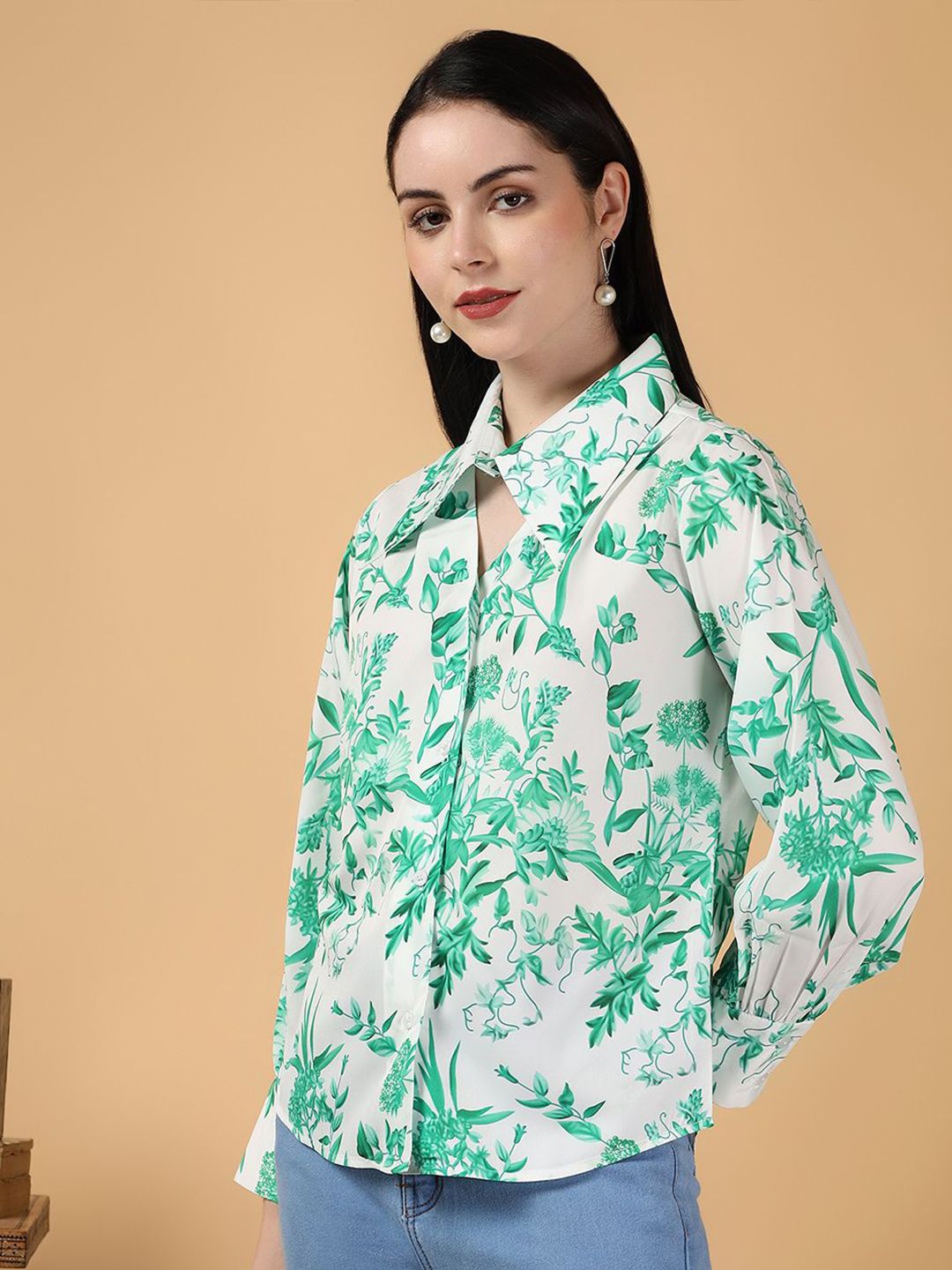 Kotty Floral Print Cotton Top