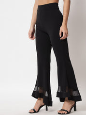 Kotty Women Relaxed Straight Leg Flared High-Rise Easy Wash Trousers