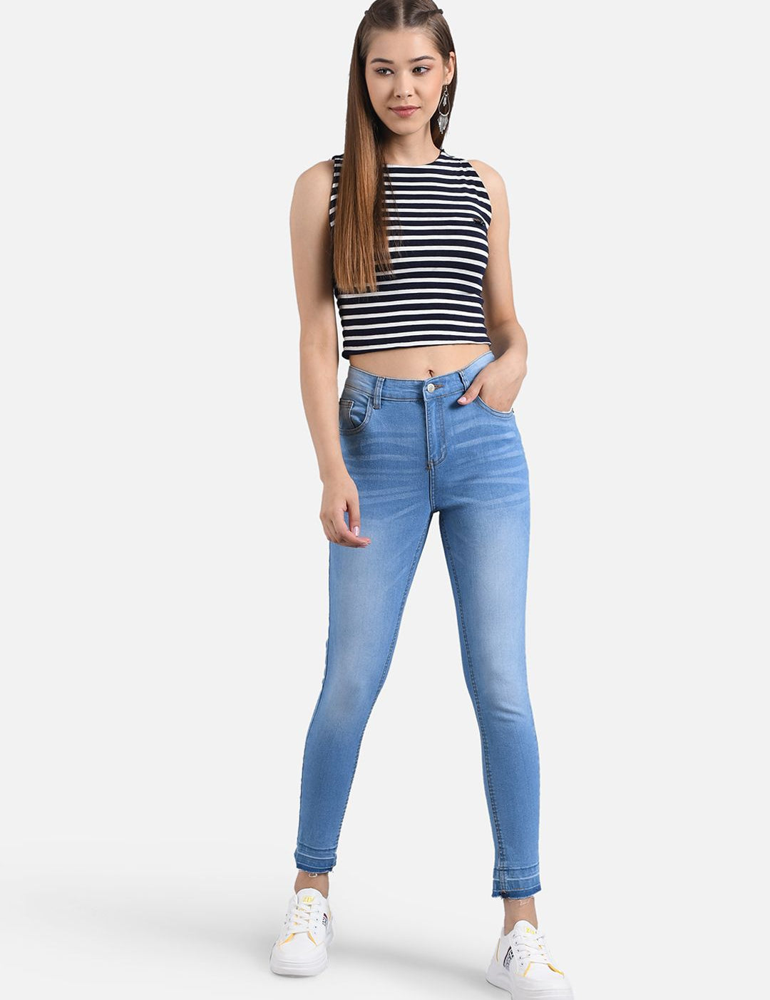 Kotty Women Blue Skinny Fit High-Rise Clean Look Jeans