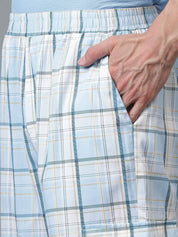 Kotty Men Checked Relaxed Low-Rise Easy Wash Trousers