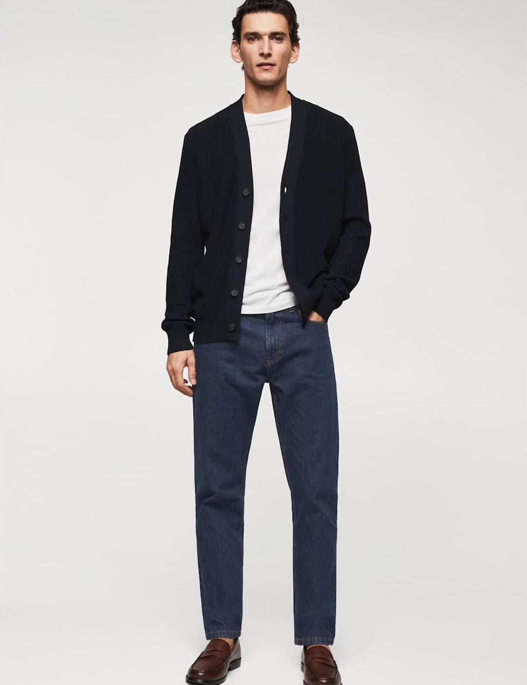 Kotty Men Slim Fit Low-Rise Clean Look Stretchable Cotton Jeans