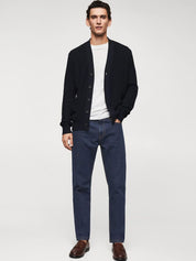 Kotty Men Slim Fit Low-Rise Clean Look Stretchable Cotton Jeans