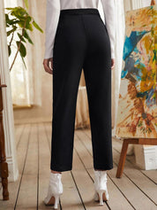 KOTTY BIZwear Women Relaxed High-Rise Easy Wash Pleated Trousers